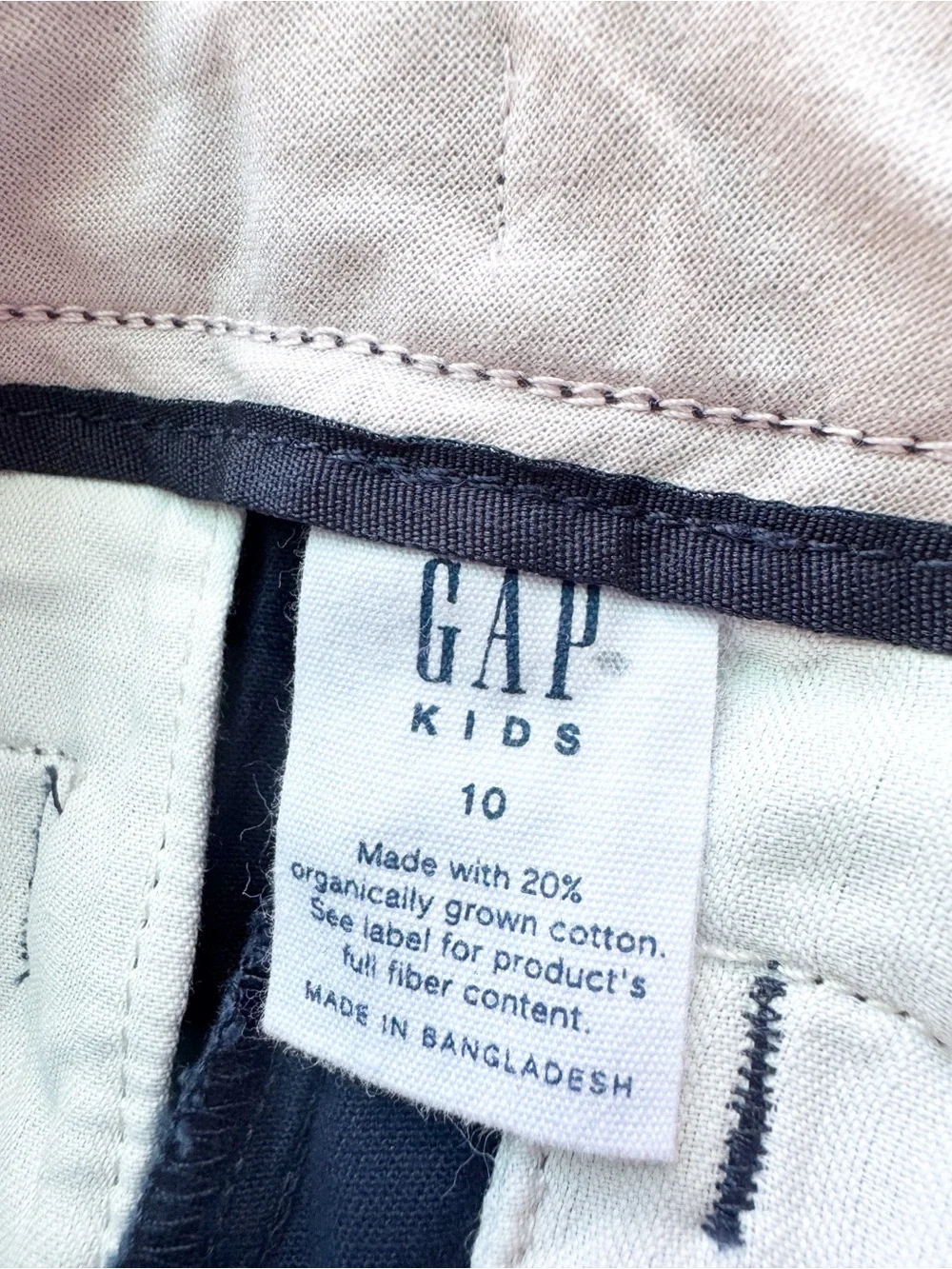 Gap Boys New Classic Navy Blue Chino Shorts Organic Cotton Blend NWT